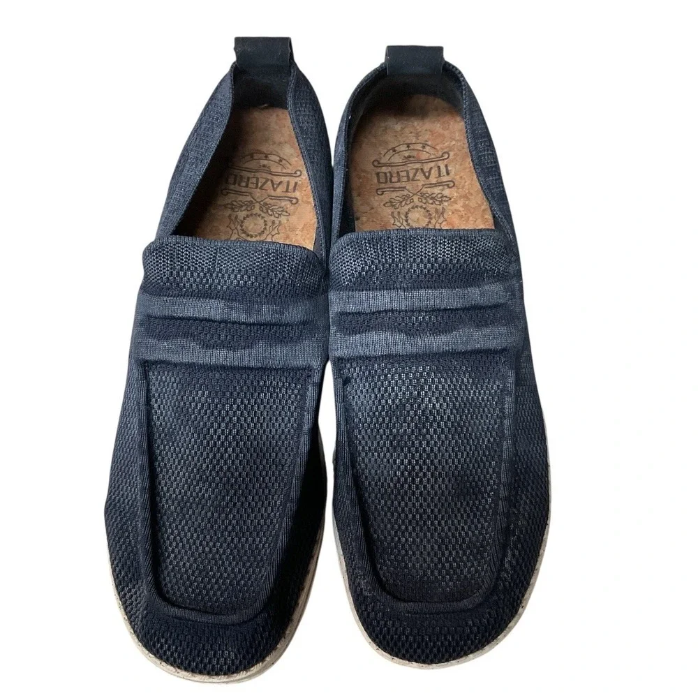 Itazero Men's Casual Loafers Canvas Slip On‎ Casual Walking Shoes Navy Size 12